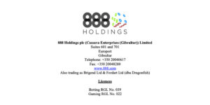 888casino線上賭場許可證–在這網站賭博安全嗎？直布羅陀