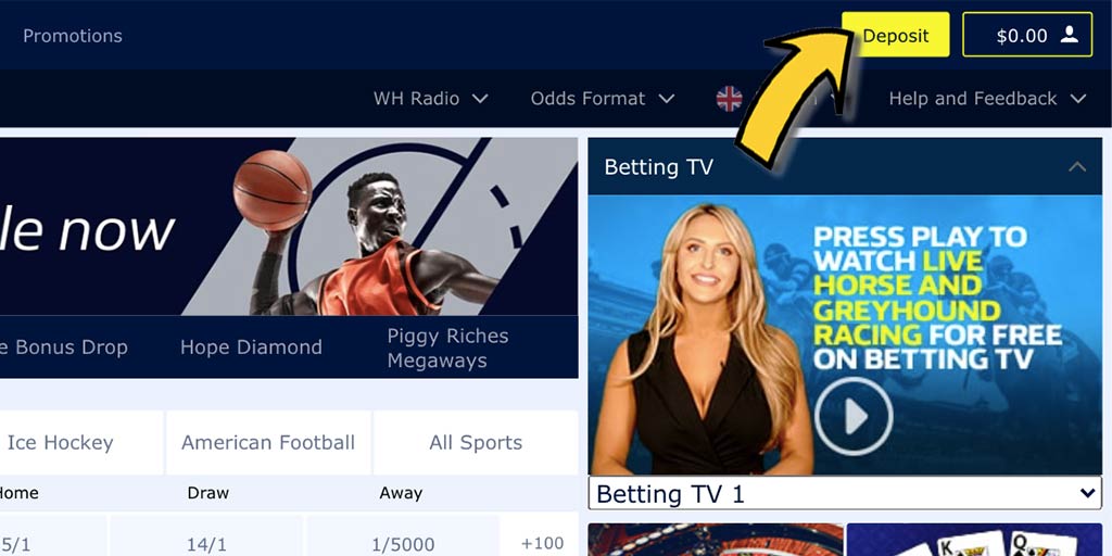 William Hill 威廉希爾平台－如何成功入金/存款？