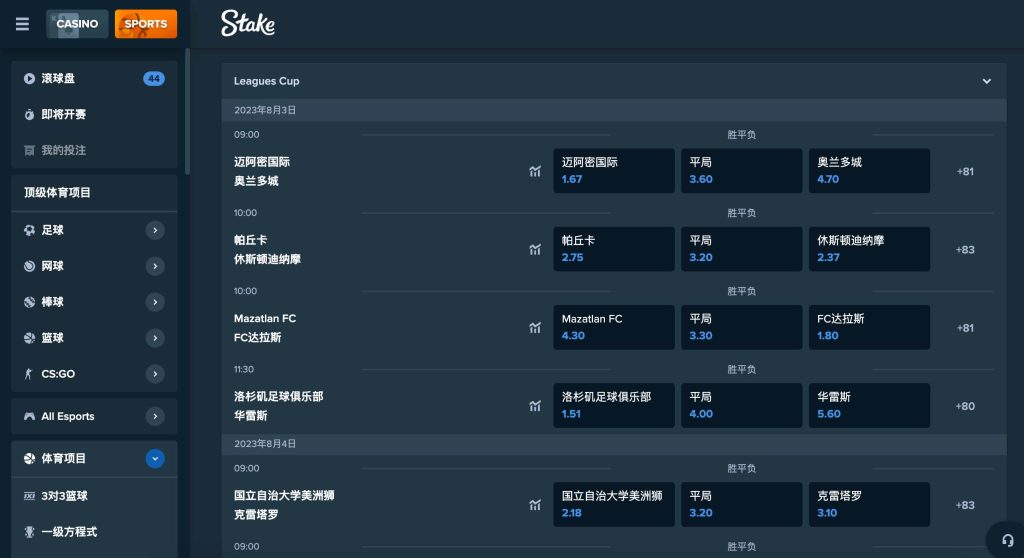 Stake 美足聯 MLS